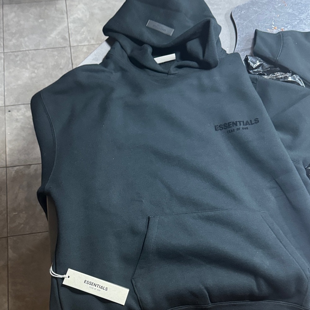 Essentials Charcoal Hoodie for Men